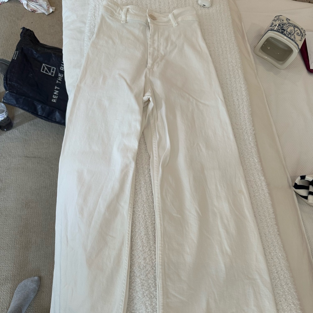Zara High Waist Marine Straight Pocket Jeans